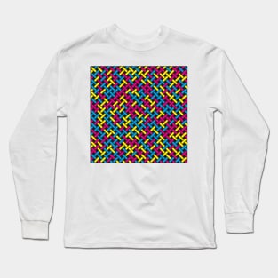 Weave Pattern (CMYK) Long Sleeve T-Shirt